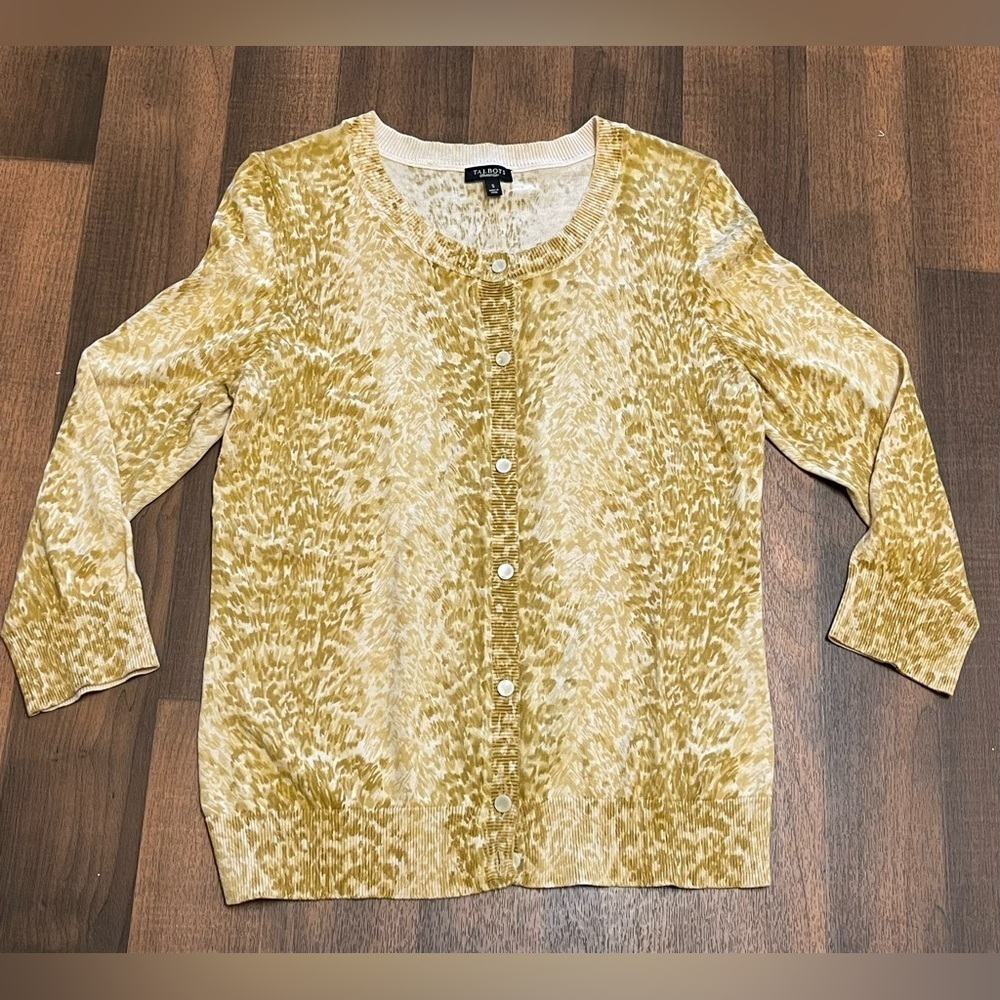 Talbots 
Gold Sequin Buttoned Blouse